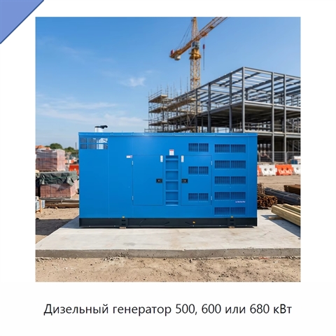 Дизельный генератор 500, 600 или 680 кВт