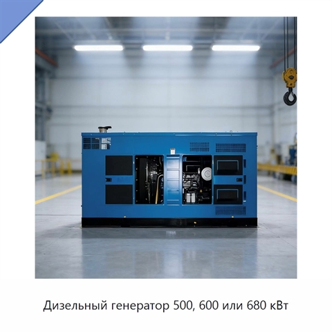 Дизельный генератор 500, 600 или 680 кВт