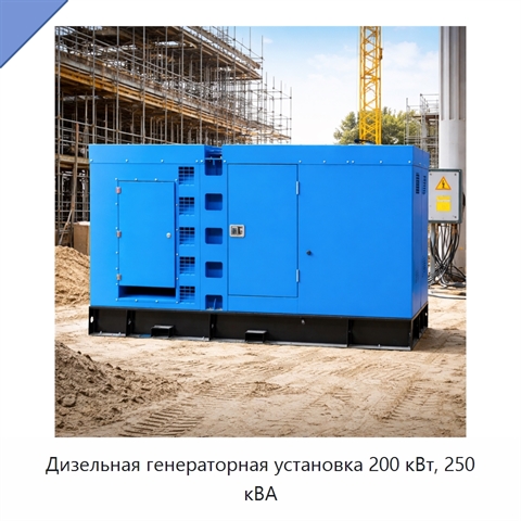 Дизельная генераторная установка 200 кВт, 250 кВА