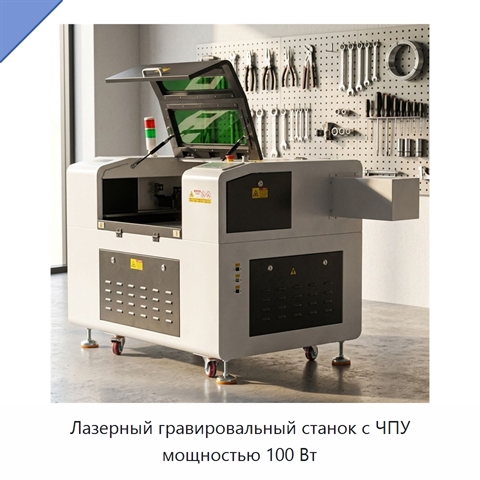 Лазерный гравировальный станок с ЧПУ мощностью 100 Вт