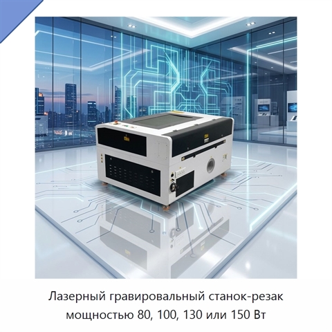 Лазерный гравировальный станок-резак мощностью 80, 100, 130 или 150 Вт