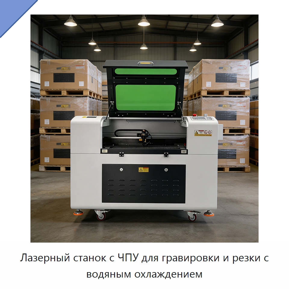 Лазерный станок с ЧПУ для гравировки и резки с водяным охлаждением — Лазерные гравировальные станки