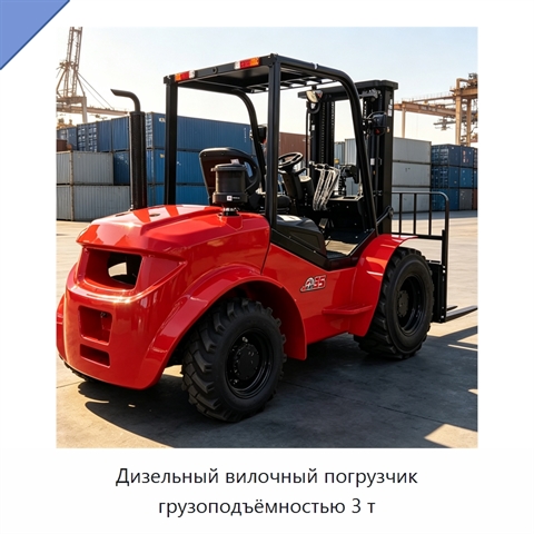Дизельный вилочный погрузчик грузоподъёмностью 3 т