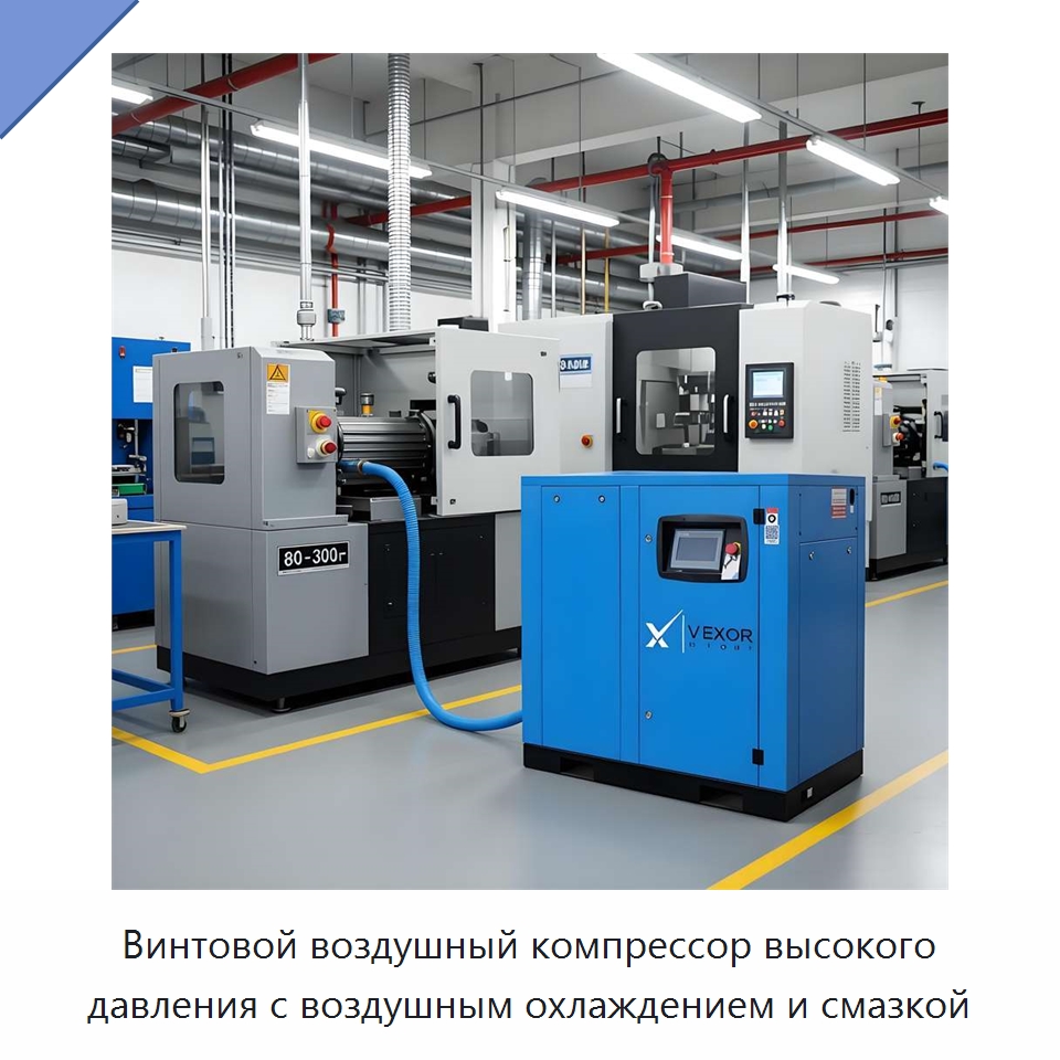 Винтовой воздушный компрессор высокого давления с воздушным охлаждением и смазкой — Промышленные компрессоры