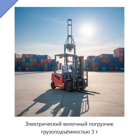 Электрический вилочный погрузчик грузоподъёмностью 3 т