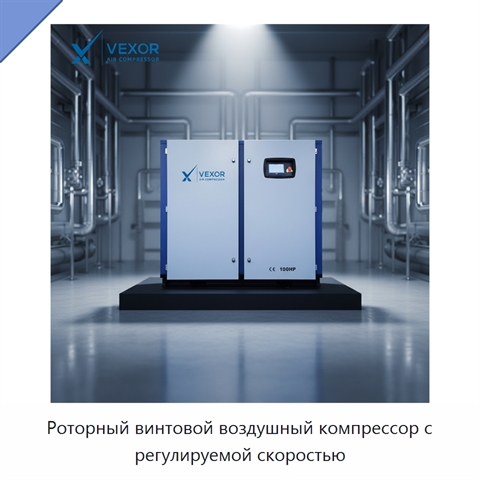 Роторный винтовой воздушный компрессор с регулируемой скоростью