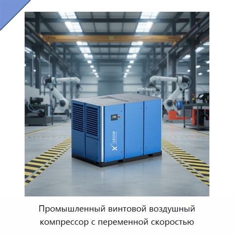 Промышленный винтовой воздушный компрессор с переменной скоростью