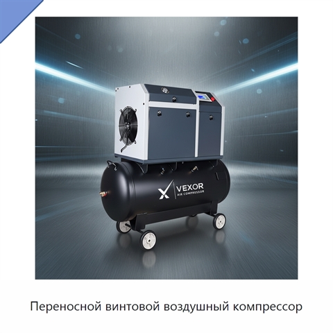 Переносной винтовой воздушный компрессор