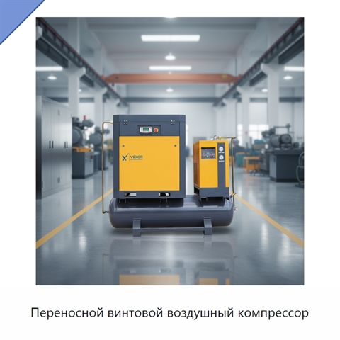 Переносной винтовой воздушный компрессор