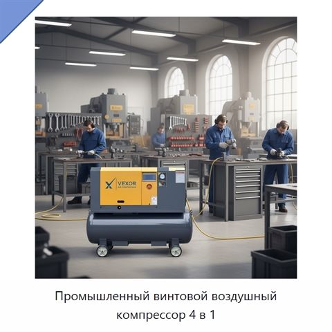 Промышленный винтовой воздушный компрессор 4 в 1