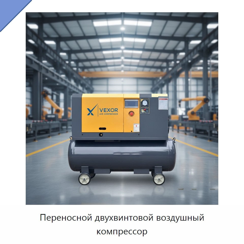 Переносной двухвинтовой воздушный компрессор — Промышленные компрессоры