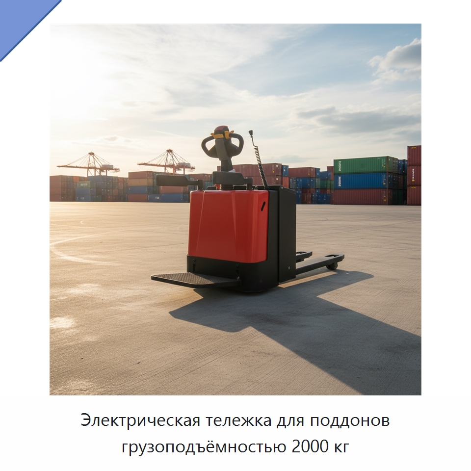Электрическая тележка для поддонов грузоподъёмностью 2000 кг — Вилочные погрузчики