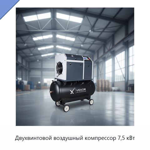 Двухвинтовой воздушный компрессор 7,5 кВт