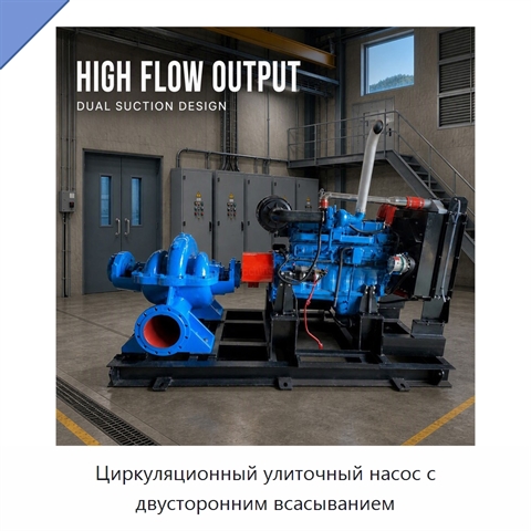 Циркуляционный улиточный насос с двусторонним всасыванием