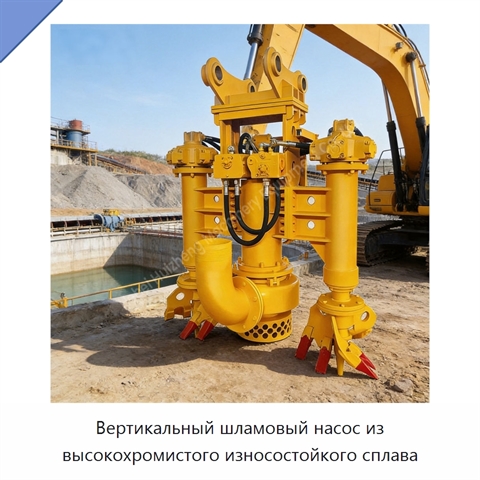 Вертикальный шламовый насос из высокохромистого износостойкого сплава