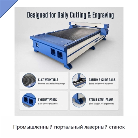 Промышленный портальный лазерный станок