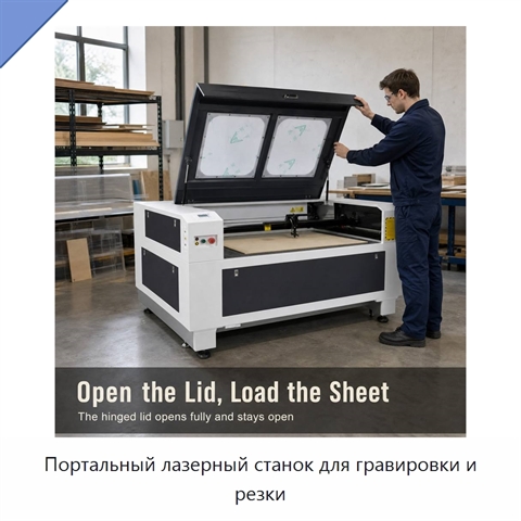 Портальный лазерный станок для гравировки и резки