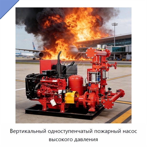 Вертикальный одноступенчатый пожарный насос высокого давления