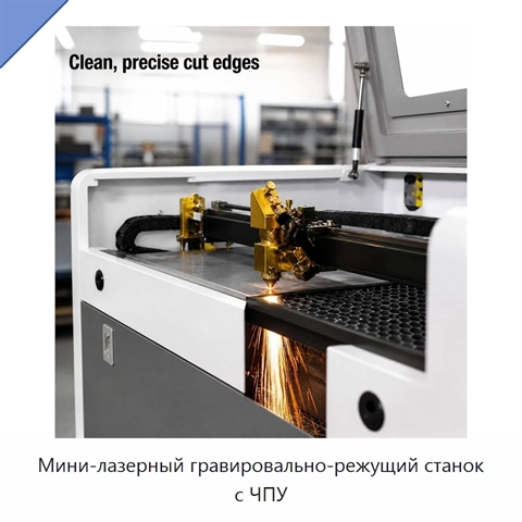 Мини-лазерный гравировально-режущий станок с ЧПУ