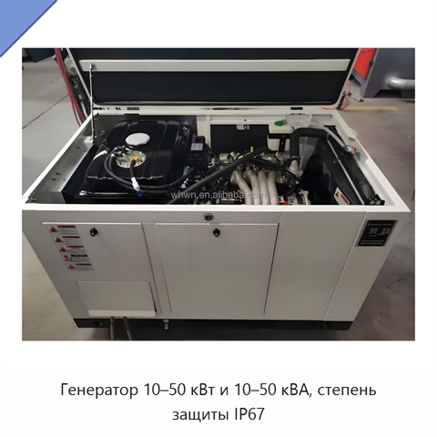 Генератор 10–50 кВт и 10–50 кВА, степень защиты IP67