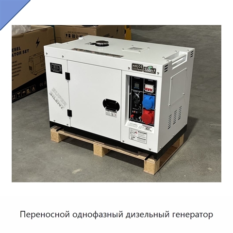 Переносной однофазный дизельный генератор