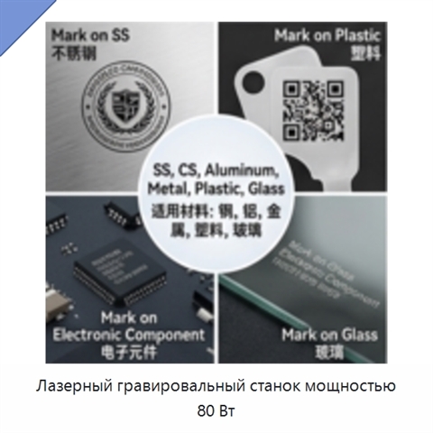 Лазерный гравировальный станок мощностью 80 Вт