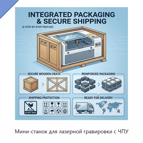 Мини-станок для лазерной гравировки с ЧПУ