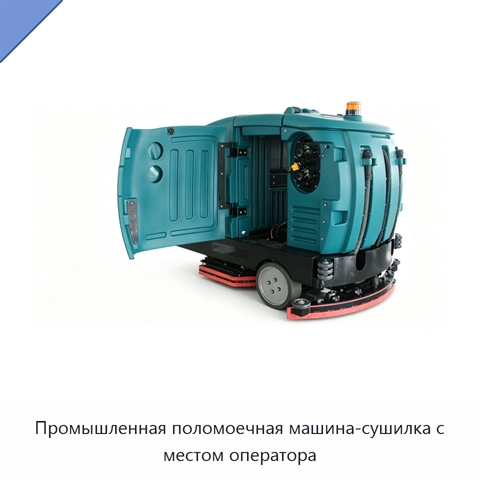 Промышленная поломоечная машина-сушилка с местом оператора