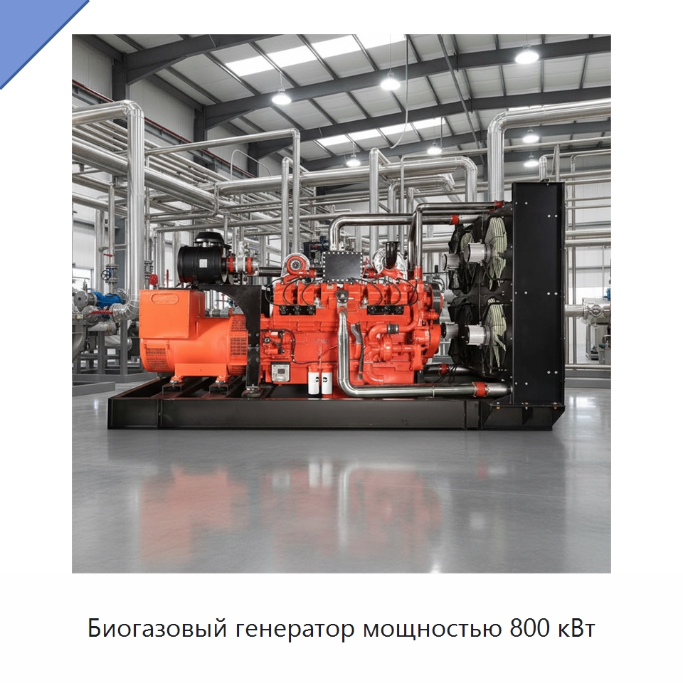 Биогазовый генератор мощностью 800 кВт — Газотурбинные генераторы