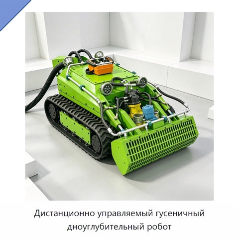 Дистанционно управляемый гусеничный дноуглубительный робот
