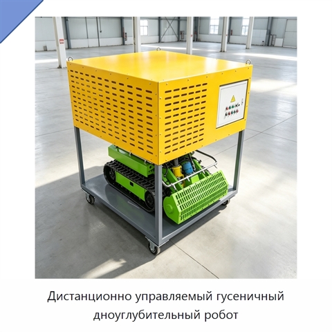 Дистанционно управляемый гусеничный дноуглубительный робот