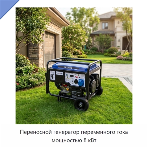 Переносной генератор переменного тока мощностью 8 кВт
