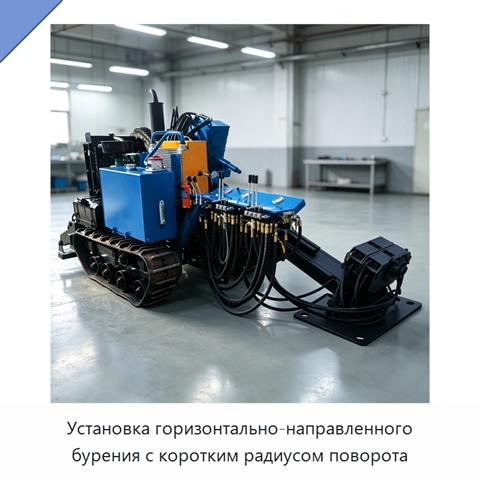 Установка горизонтально-направленного бурения с коротким радиусом поворота