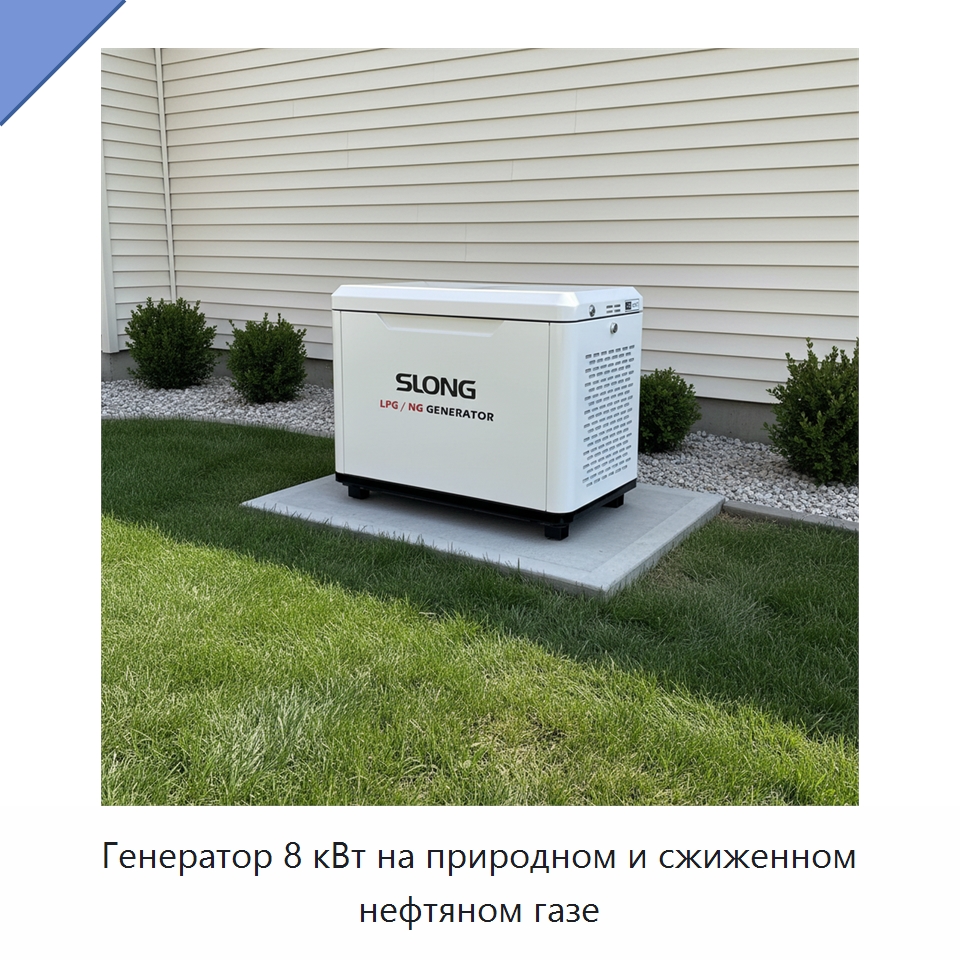 Генератор 8 кВт на природном и сжиженном нефтяном газе — Газотурбинные генераторы