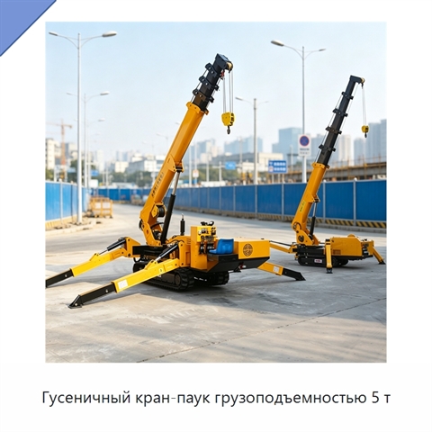Гусеничный кран-паук грузоподъемностью 5 т