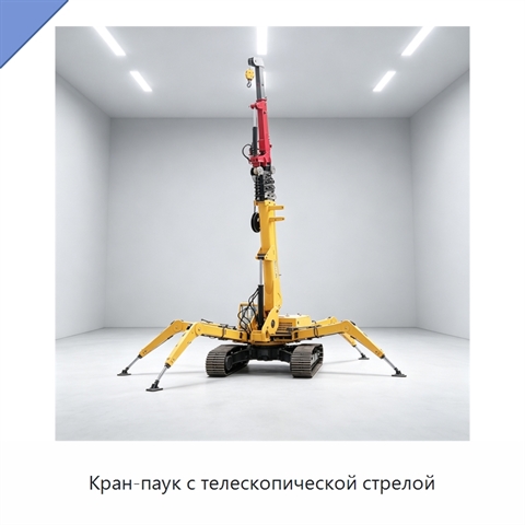 Кран-паук с телескопической стрелой