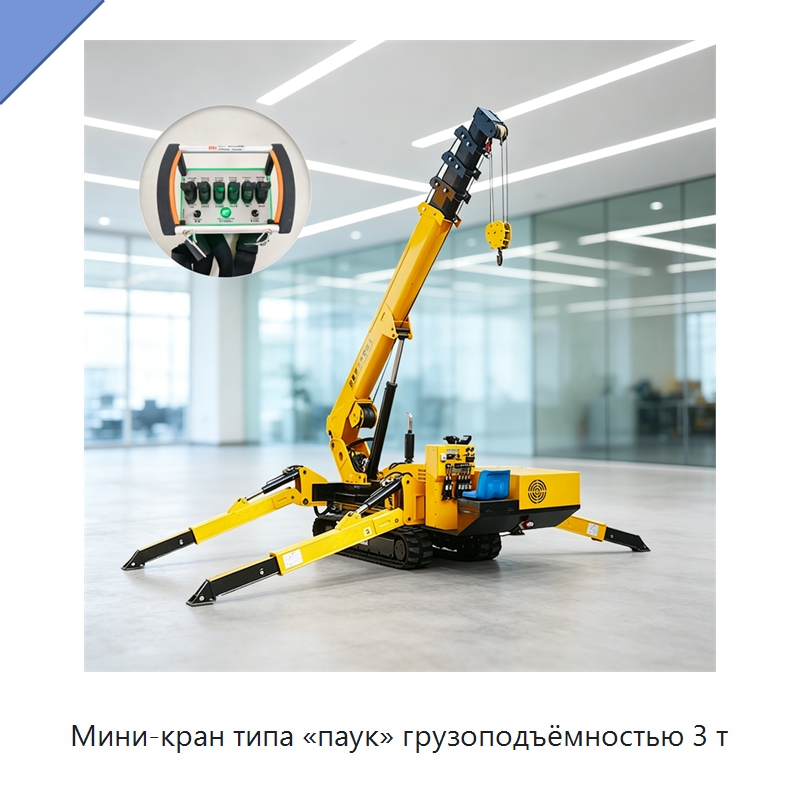 Мини-кран типа «паук» грузоподъёмностью 3 т — Краны
