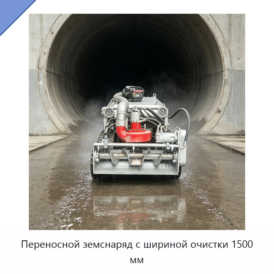 Переносной земснаряд с шириной очистки 1500 мм — Горнодобывающее оборудование