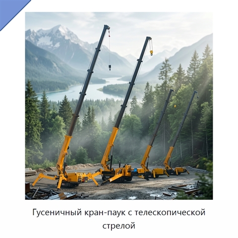 Гусеничный кран-паук с телескопической стрелой