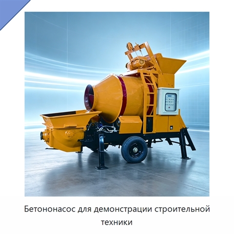 Бетононасос для демонстрации строительной техники