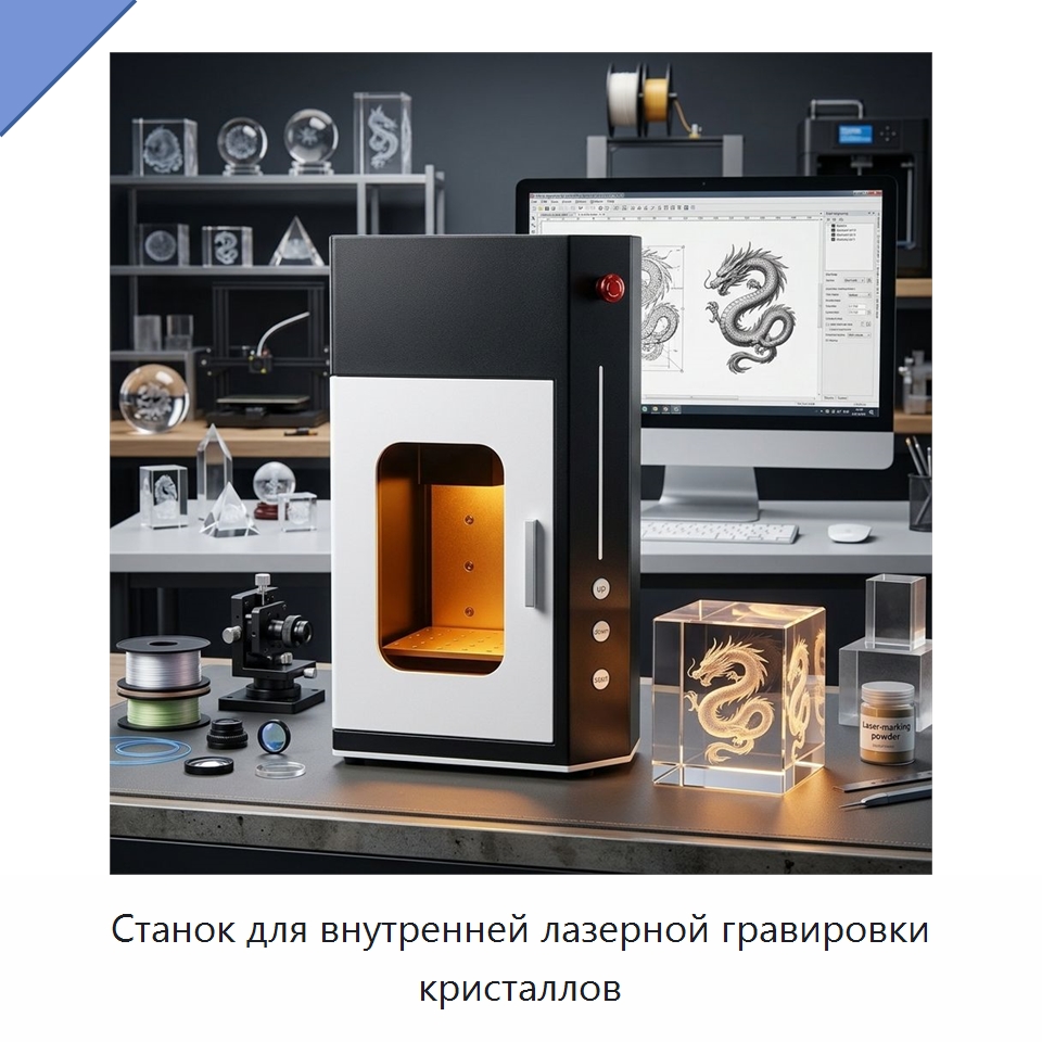 Станок для внутренней лазерной гравировки кристаллов — Лазерные гравировальные станки