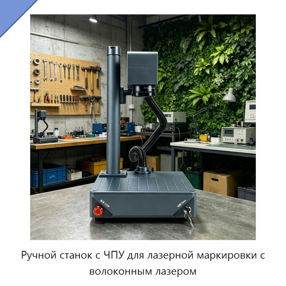 Ручной станок с ЧПУ для лазерной маркировки с волоконным лазером — Лазерные маркировочные станки
