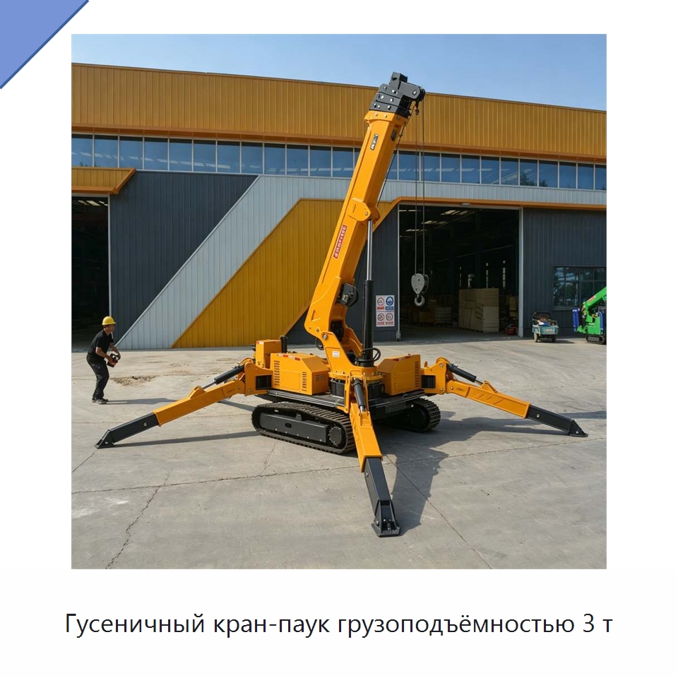 Гусеничный кран-паук грузоподъёмностью 3 т — Краны