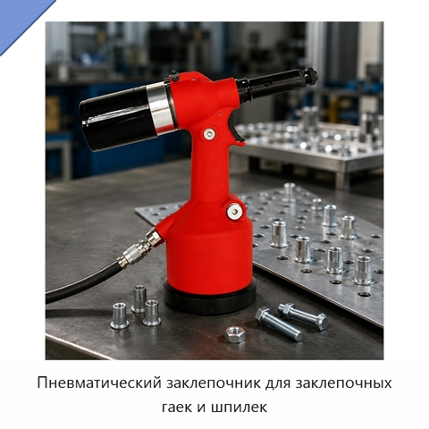Пневматический заклепочник для заклепочных гаек и шпилек