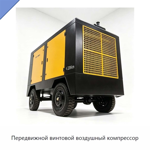 Передвижной винтовой воздушный компрессор