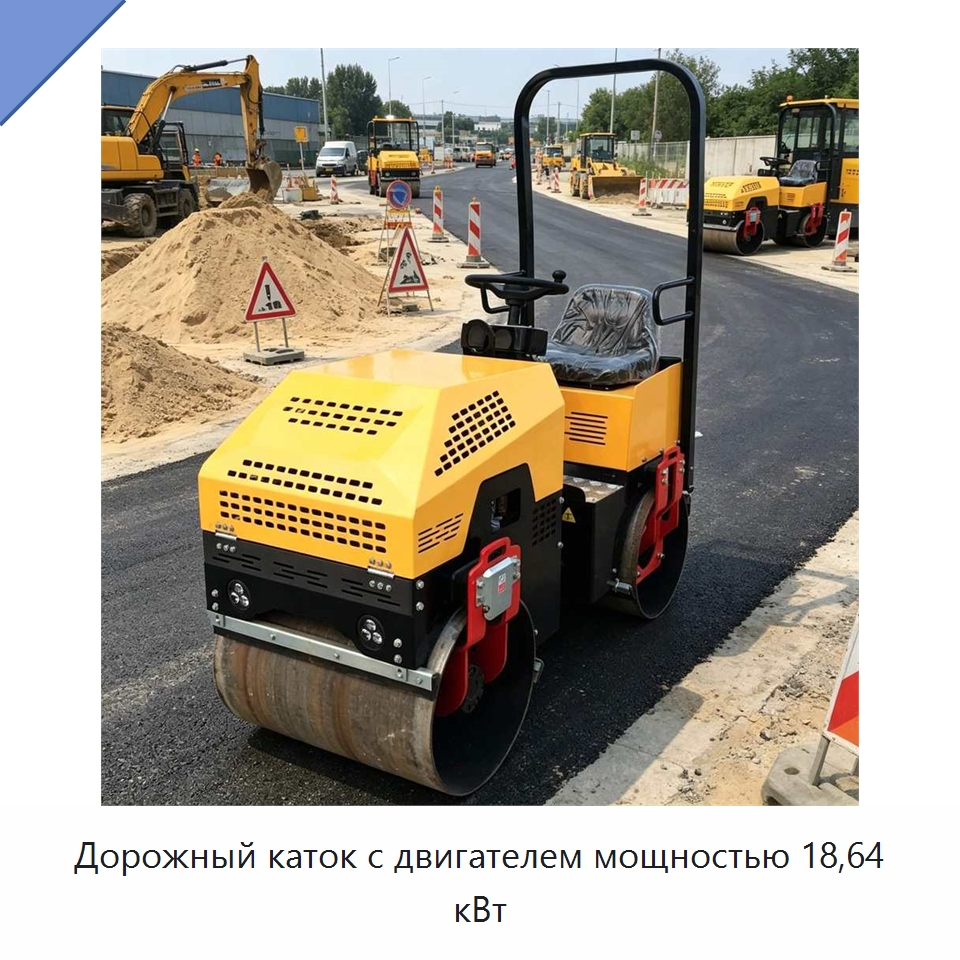 Дорожный каток с двигателем мощностью 18,64 кВт — Дорожная техника