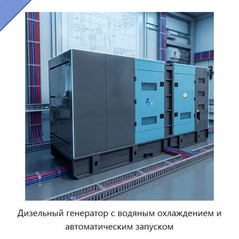 Дизельный генератор с водяным охлаждением и автоматическим запуском