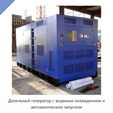 Дизельный генератор с водяным охлаждением и автоматическим запуском