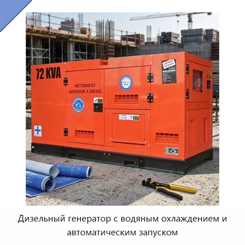Дизельный генератор с водяным охлаждением и автоматическим запуском