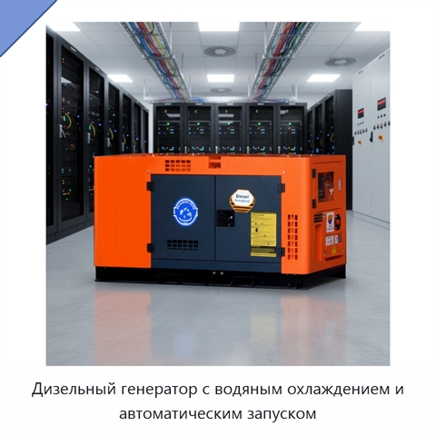 Дизельный генератор с водяным охлаждением и автоматическим запуском